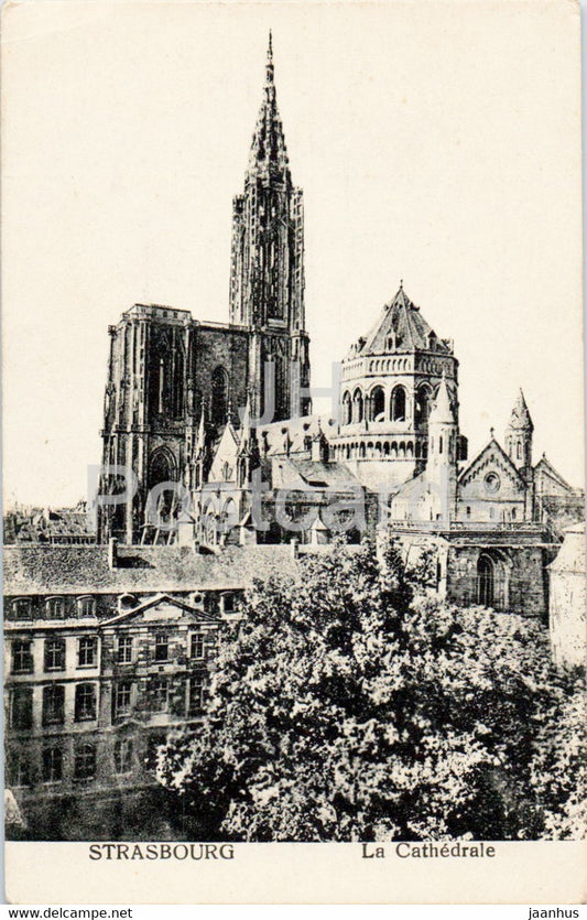 Strasbourg - La Cathedrale - cathedral - 9 - old postcard - France - unused - JH Postcards