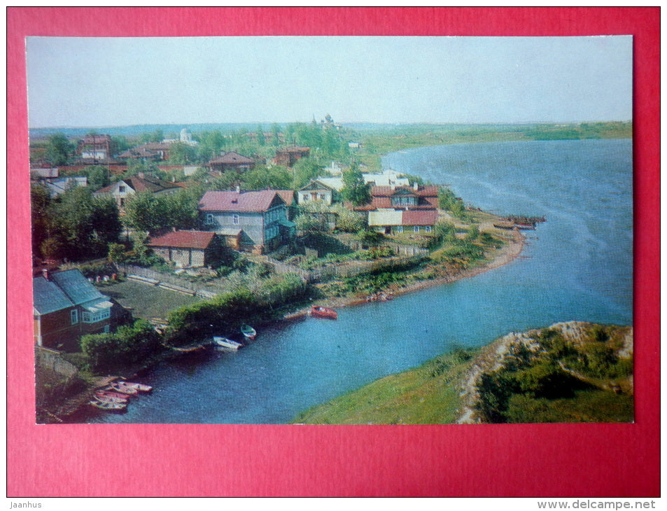 View of Staraya Ladoga - boat - Staraya Ladoga - Leningrad Region - 1971 - Russia USSR - unused - JH Postcards