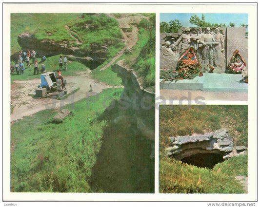 the Adzhimuskay quarries - memorial monument - Kerch - large format card - 1976 - Ukraine USSR - unused - JH Postcards