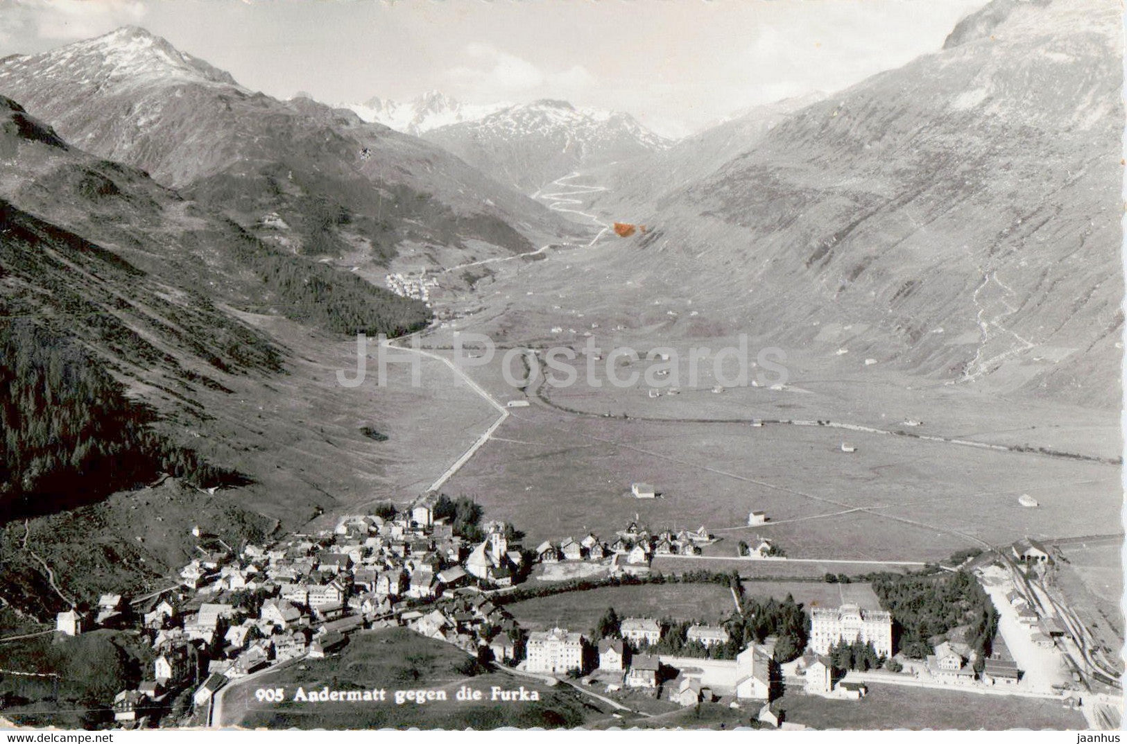 Andermatt gegen die Furka - 905 - old postcard - 1943 - Switzerland - used - JH Postcards