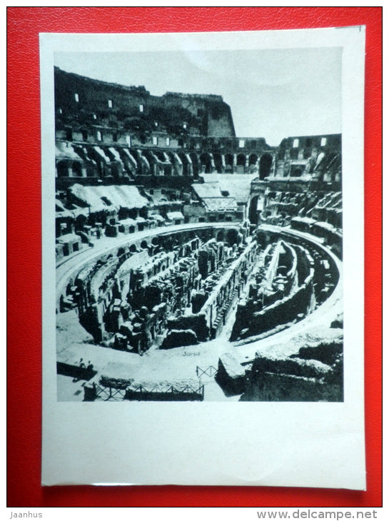 Colosseum , internal view , I century AD - Architecture of Ancient Rome - 1965 - Russia USSR - unused - JH Postcards