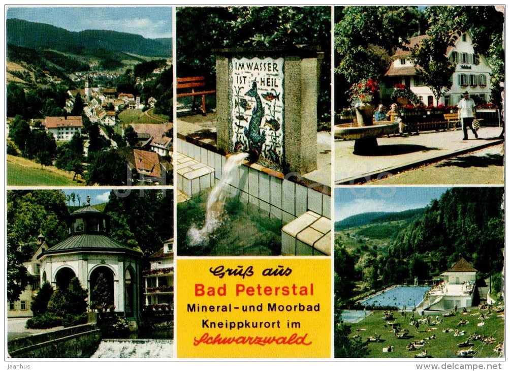 Gruss aus Bad Peterstal - Mineral- und Moorbad Kneippkurort im Schwarzwald - Germany - 1972 gelaufen - JH Postcards