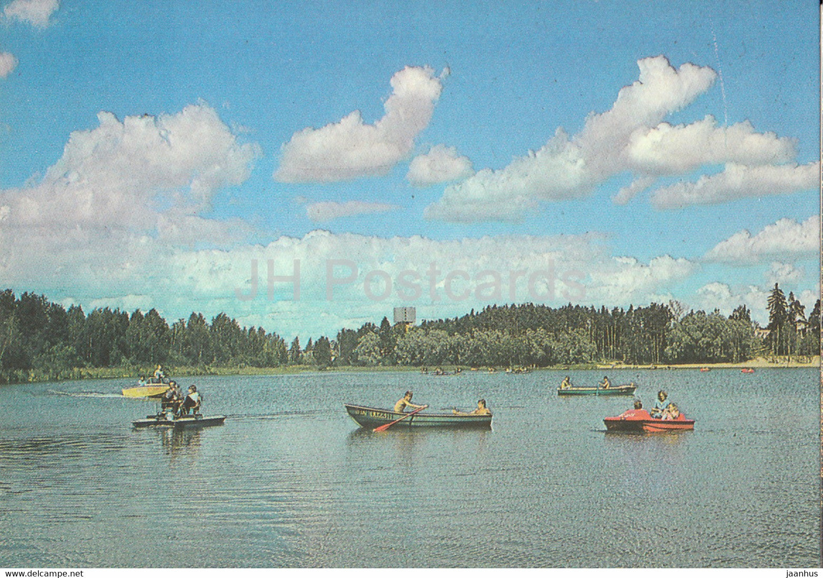 Elva - lake Verevi - boat - 1989 - Estonia USSR - unused - JH Postcards