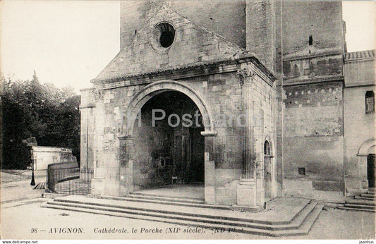 Avignon - Cathedrale le Porche - cathedral - ND - 98 - old postcard - France - used - JH Postcards