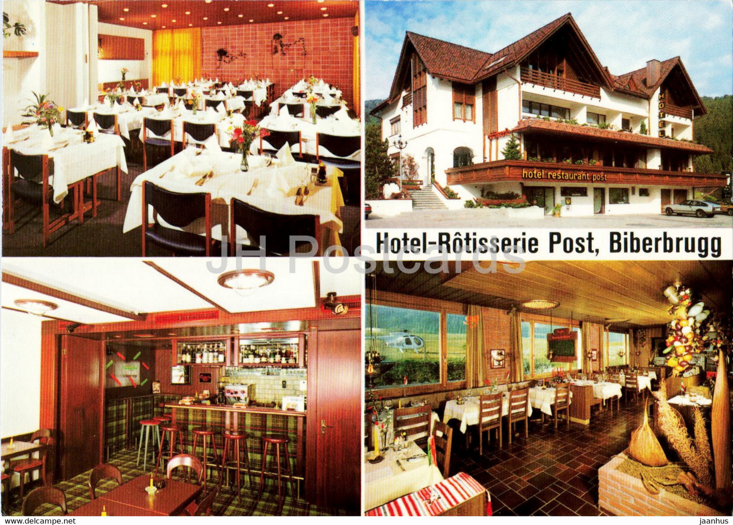 Hotel Rotisserie Post - Biberbrugg - Switzerland - unused - JH Postcards