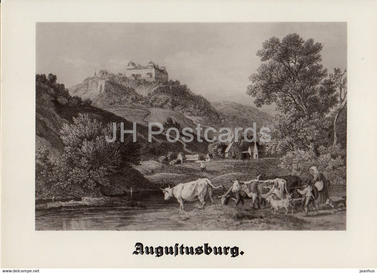 Augustusburg by Ludwig Richter - Sachsische Burgen - Saxon Castles - DDR Germany - unused - JH Postcards