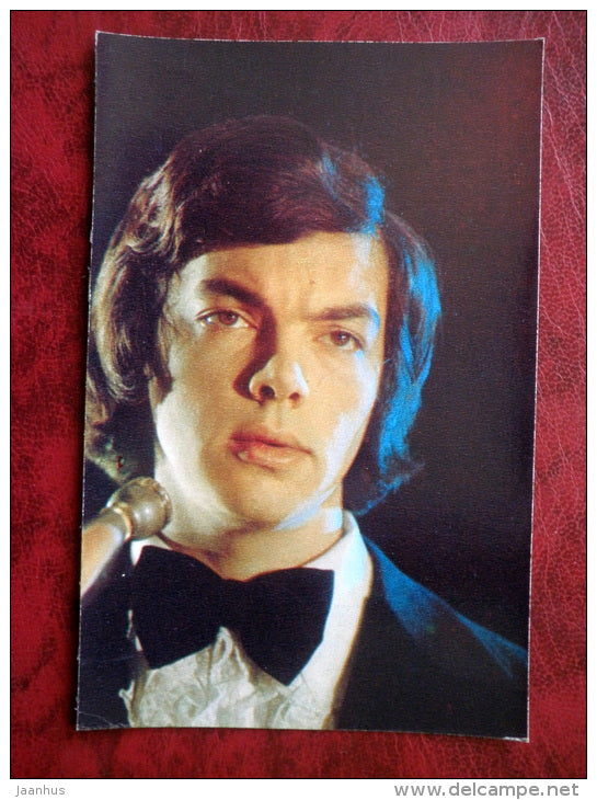 singer Sergey Zaharov - show - performance - Leningrad Music Hall - 1975 - Russia USSR - unused - JH Postcards