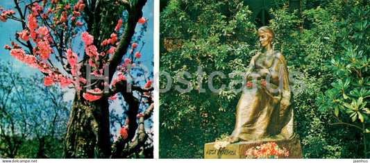 Yalta - monument to Ukrainian Poet Lesya Ukrainka - South Coast of Crimea - 1978 - Ukraine USSR - unused - JH Postcards