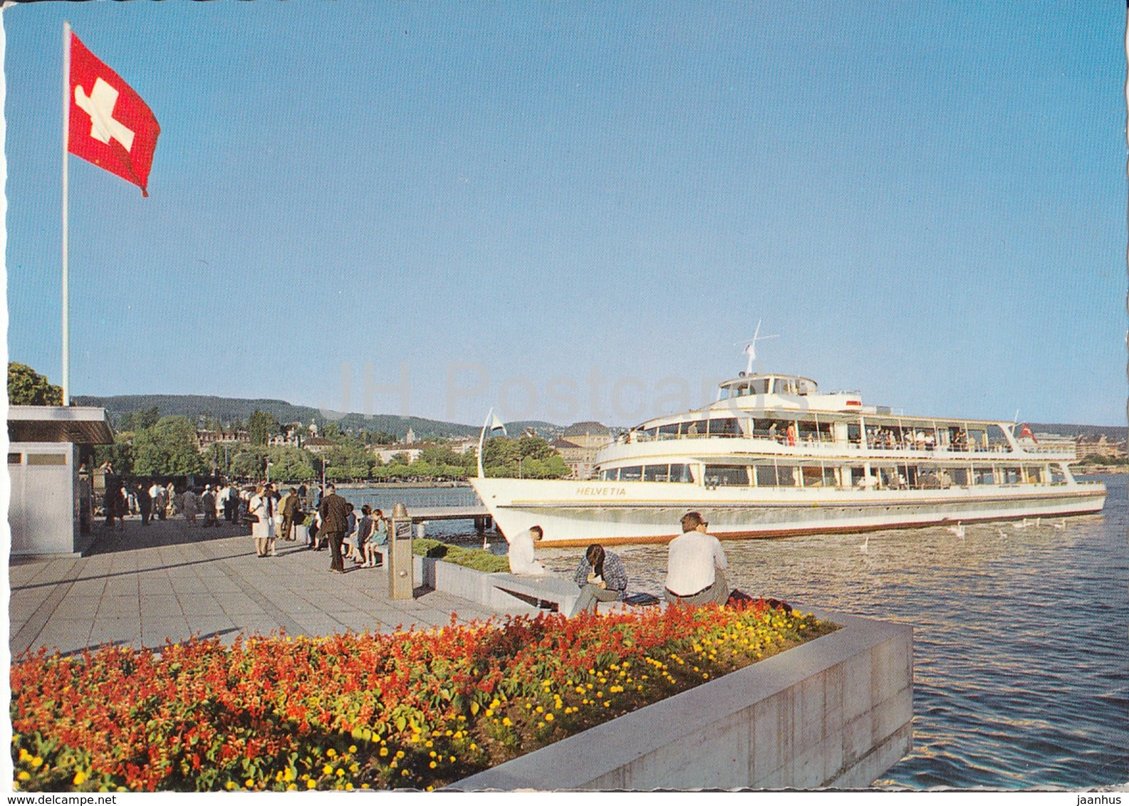 Zurich - Schiffstation Burkliplats - ship - MS Helvetia - special seal - 16577 - Switzerland - unused - JH Postcards