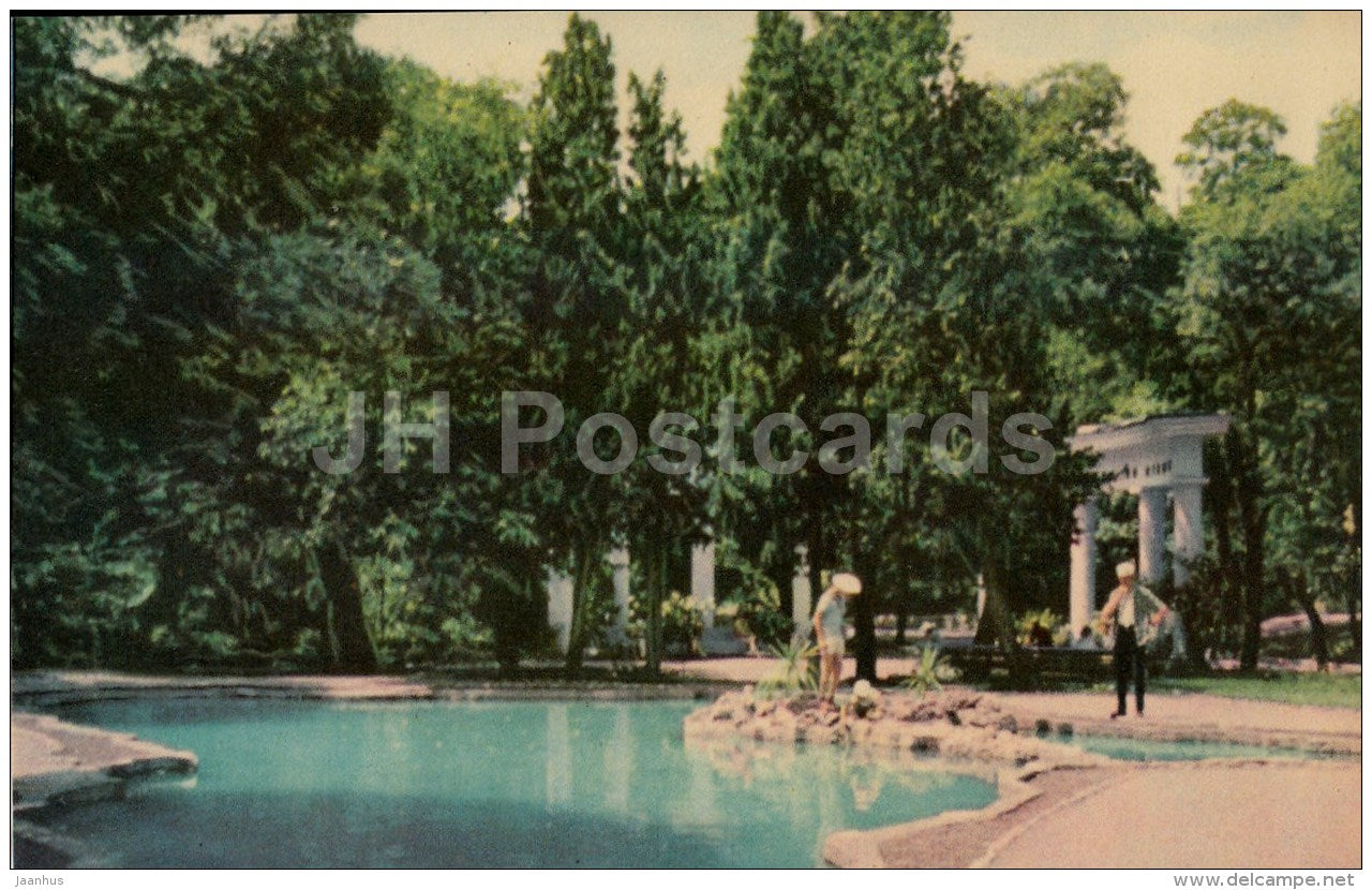 pool Black Sea in the Park - Yalta - Crimea - 1968 - Ukraine USSR - unused - JH Postcards