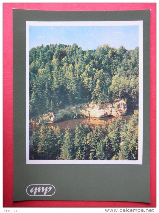 Gudu rocks - Gauja National Park - 1981 - Latvia USSR - unused - JH Postcards