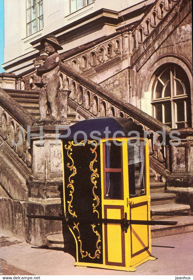 Portechaise or Sedan Chair - Verkehrsmuseum Dresden - DDR Germany - unused - JH Postcards