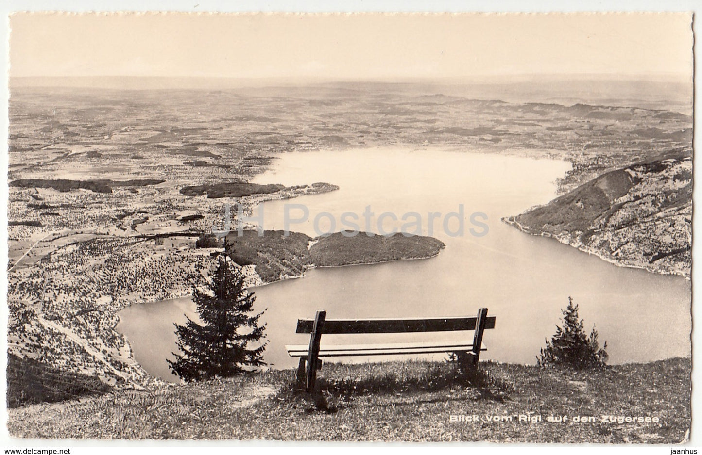 Blick vom Rigi auf den Zugersee - 1226 - Switzerland - 1961 - used - JH Postcards