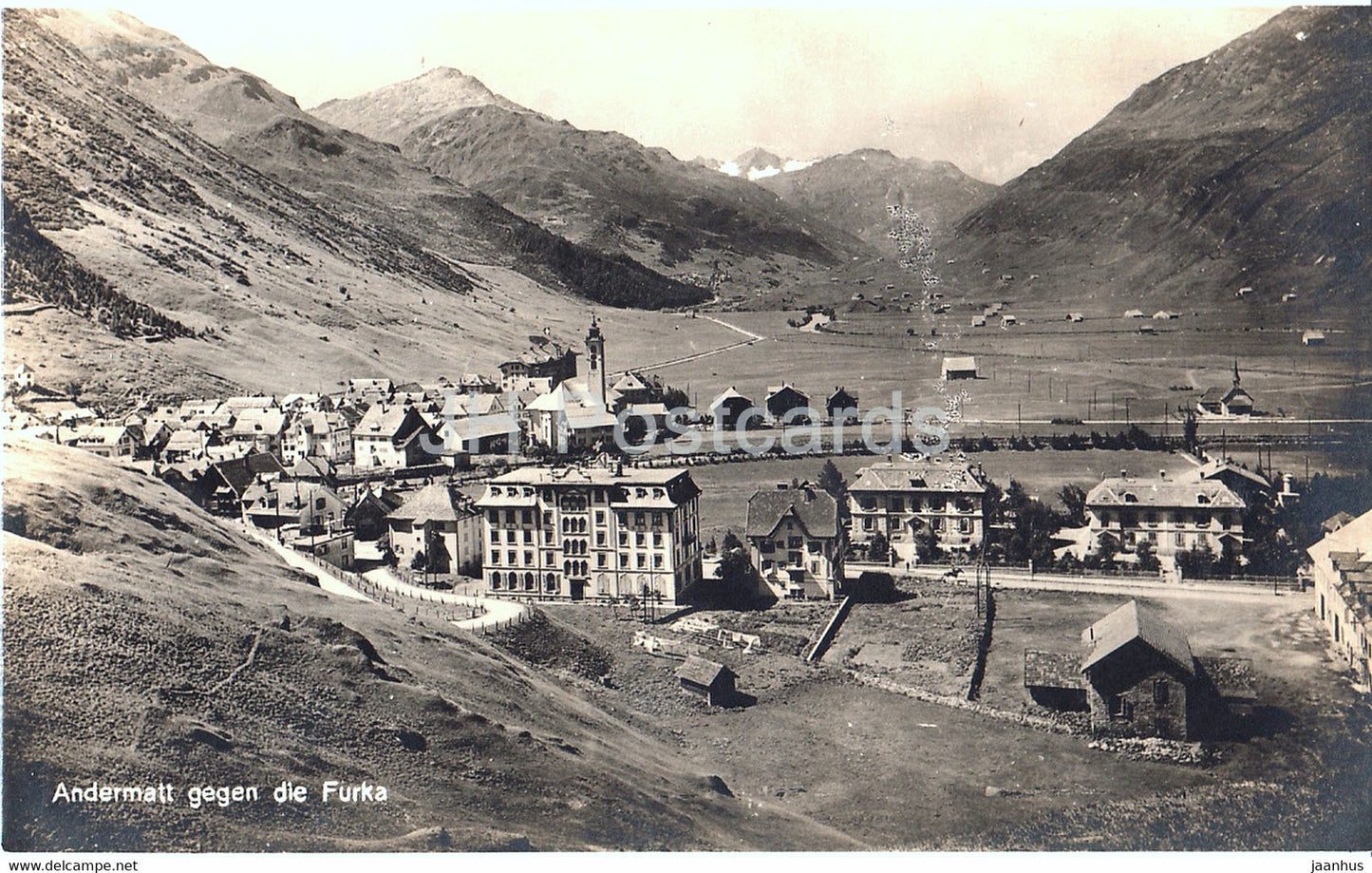 Andermatt gegen die Furka - 1702 - old postcard - Switzerland - unused - JH Postcards