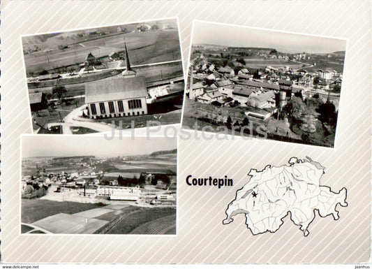 Courtepin - multiview - 1435 - Switzerland - used - JH Postcards