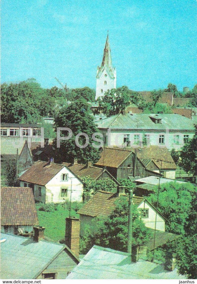 Dobele - town view - 1977 - Latvia USSR - unused - JH Postcards