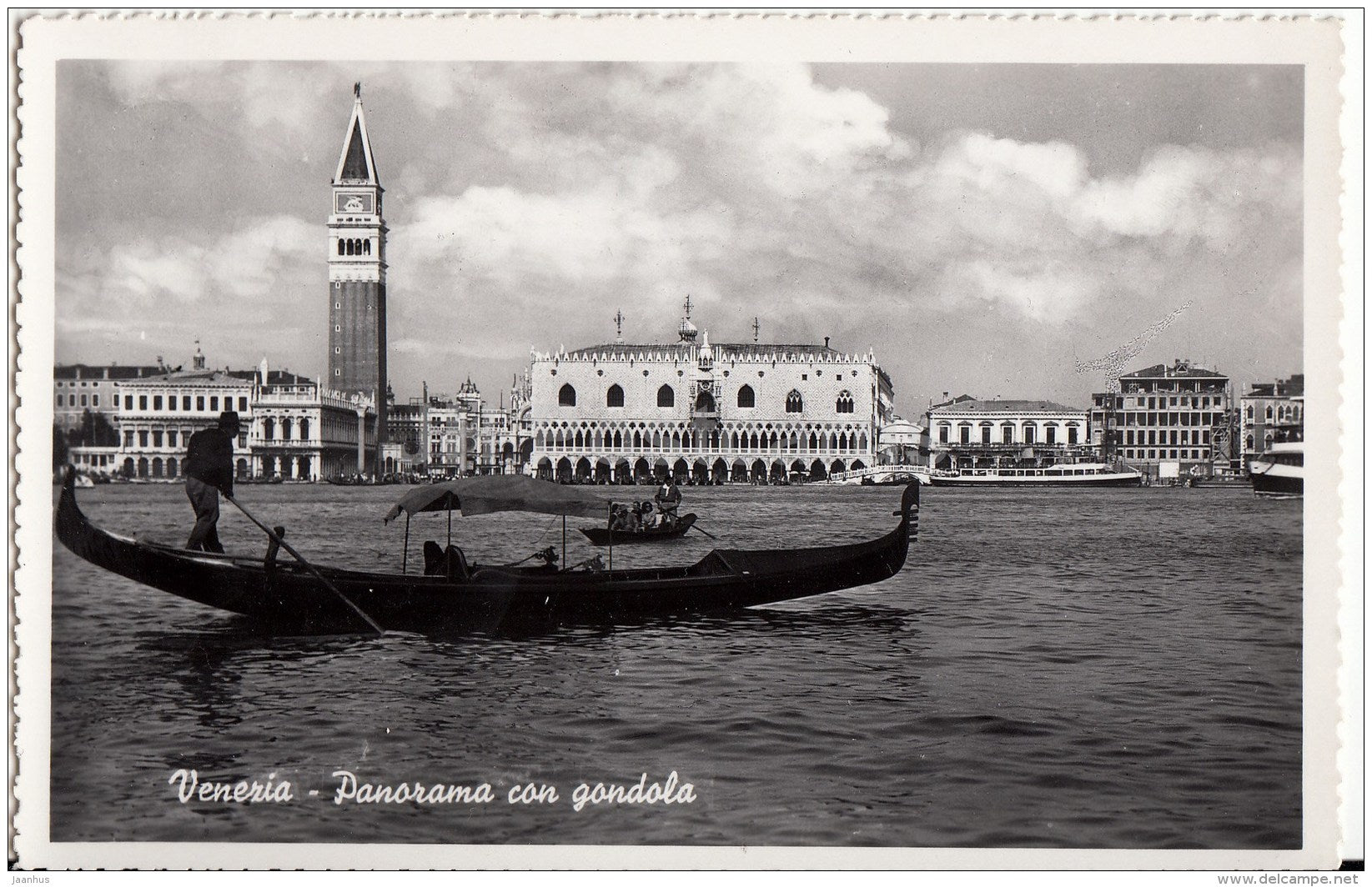 Panorama with Gondola - Venice - Venezia - 118 - Italy - Italia - unused - JH Postcards