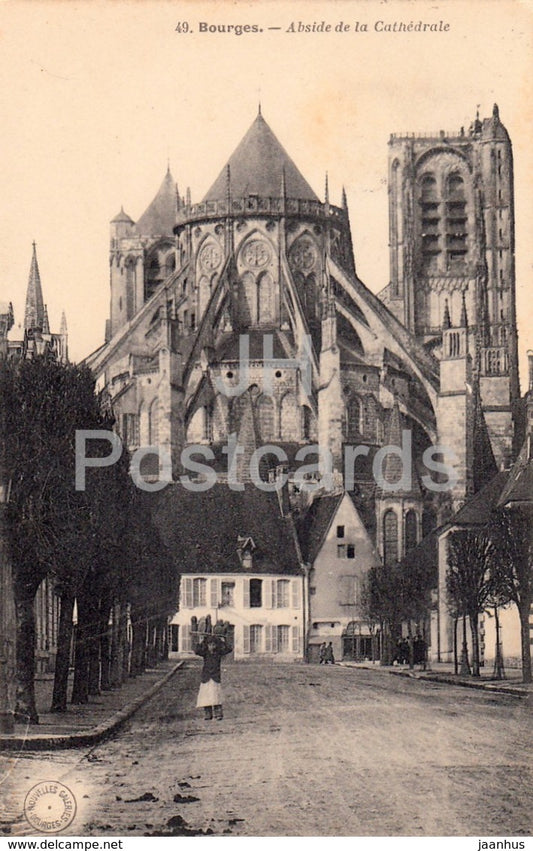 Bourges - Abside de la Cathedrale - cathedral - 49 - old postcard - France - used - JH Postcards