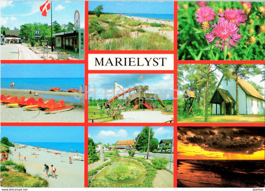 Marielyst - beach - town views - multiview - Denmark - used - JH Postcards