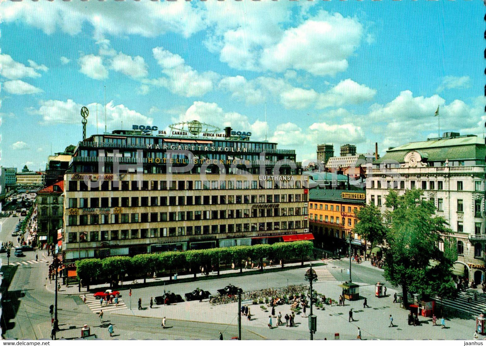 Stockholm - Norrmalmstorg med Hotel Stockholm - 130/277 - Sweden - unused - JH Postcards