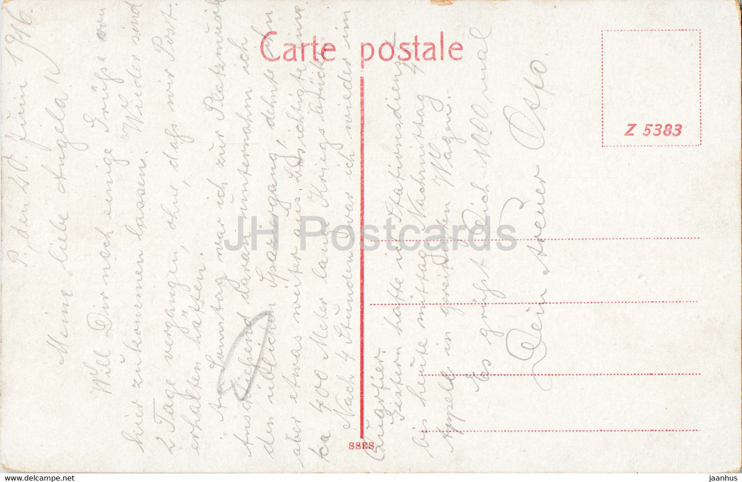 Peronne - L'Eglise - church - 5383 - old postcard - 1916 - France - used