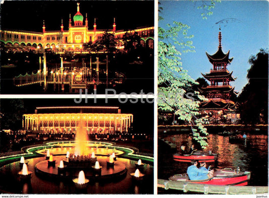Copenhagen - Tivoli - The Concert Hall - The Bazar Building - The Chinese Tower - 1980 - Denmark - used - JH Postcards