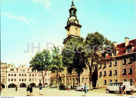 Jelenia Gora - Plac Ratuszowy - Town Hall Square - car - Poland - unused - JH Postcards