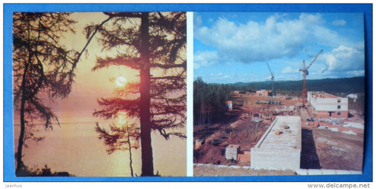 foundation - BAM - Baikal-Amur Mainline , construction of the railway - 1976 - Russia USSR - unused - JH Postcards