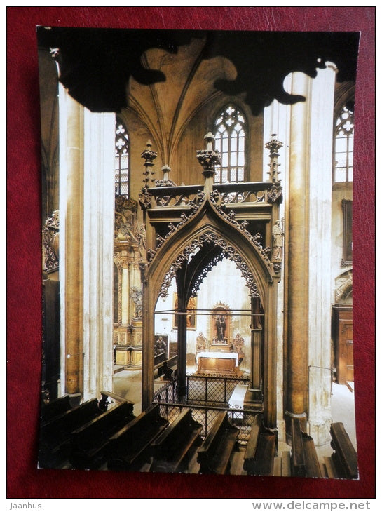 Stone Baldachino in the Church of Our Lady of Tyn - Prague - large format card - CZECH REPUBLIC, CZECHOSLOVAKIA - unused - JH Postcards