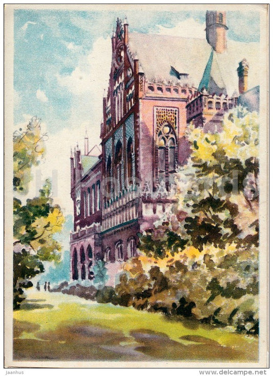 illustration by Z. Talbergs - Latvia State Academy of Arts - Riga - old postcard - Latvia USSR - unused - JH Postcards