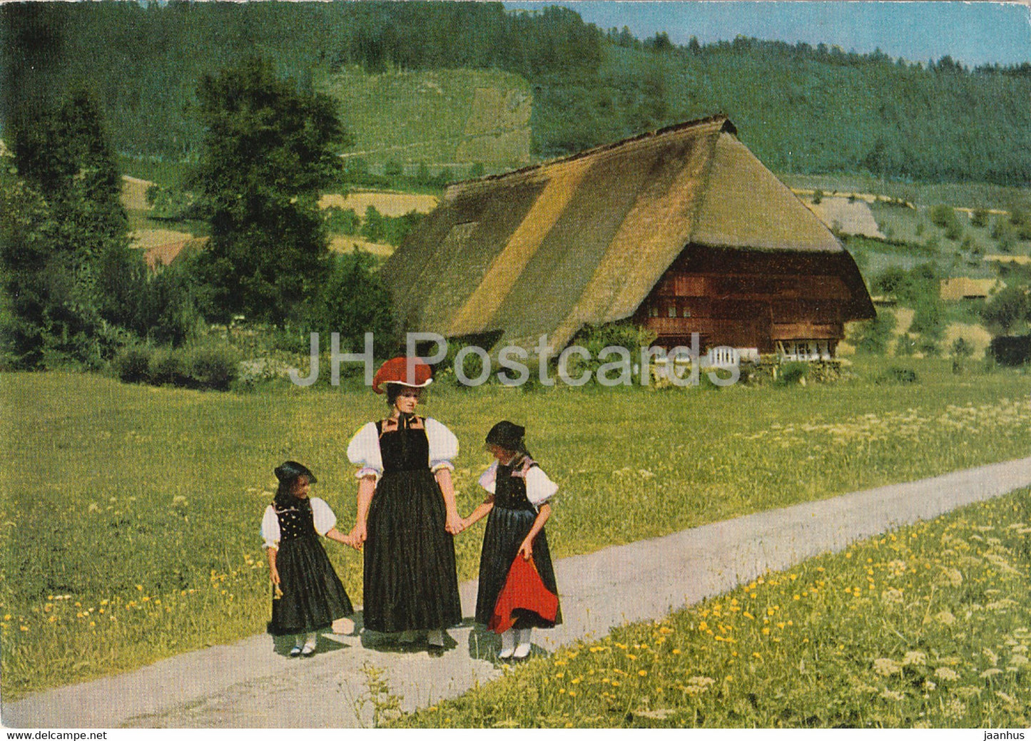 Schwarzwaldhaus und Tracht aus dem Gutachtal - Vogtbauernhof - folk costumes - Germany - unused - JH Postcards