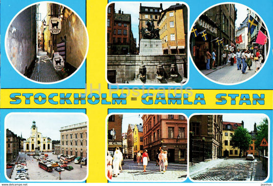 Stockholm - Gamla Stan - Old Town views - multiview - Sweden - used - JH Postcards