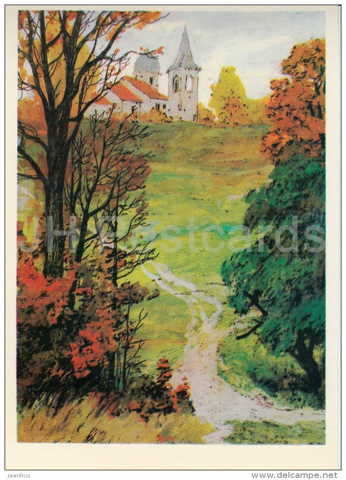 Bekhovskaya Church - Polenovo - illustration - 1976 - Russia USSR - unused - JH Postcards