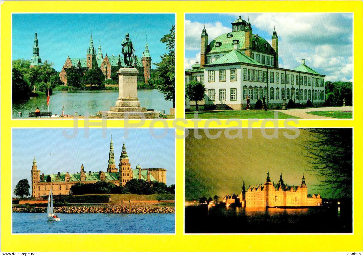 Frederiksborg Palace - Fredensborg Palace - Kronborg castle - multiview -  T 176 - Denmark - unused - JH Postcards