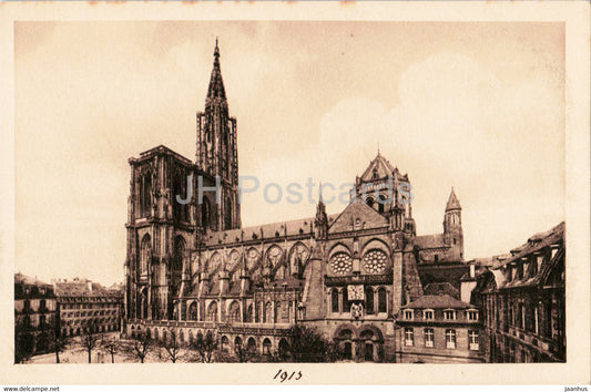 Strasbourg - Strassburg - Munster v Suden - Catedrale sud - cathedral - old postcard - France - unused - JH Postcards