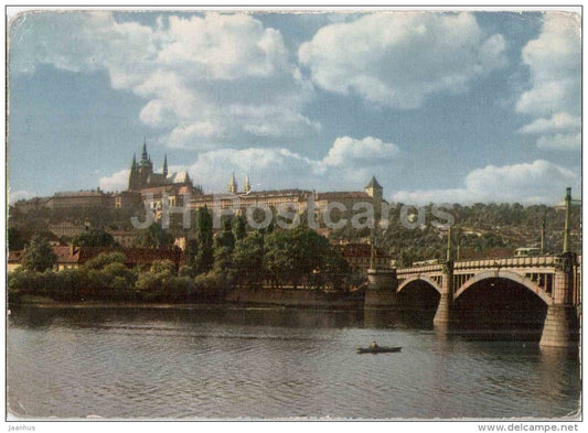 Hradcany Castle - Praha - Prague - Czechoslovakia - Czech - used 1959 - JH Postcards