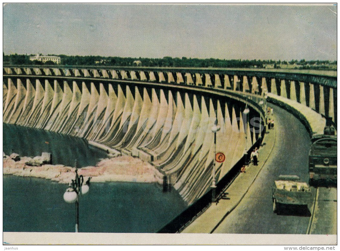 Dnieper Hydroelectric Station - Zaporozhye - 1962 - Ukraine USSR - unused - JH Postcards