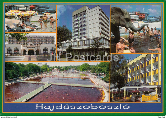 Hajduszoboszlo - pool - hotel - elephant - multiview - 2005 - Hungary - used - JH Postcards