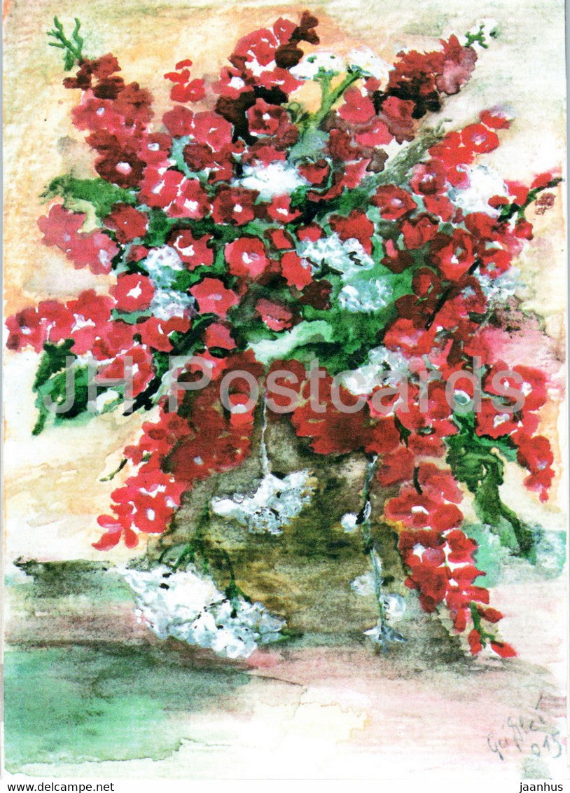 painting - flowers - art - 2019 - Germany - used - JH Postcards