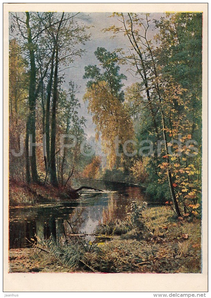 painting by I. Shihkin - Park in Pavlovsk - Russian art - 1954 - Russia USSR - unused - JH Postcards