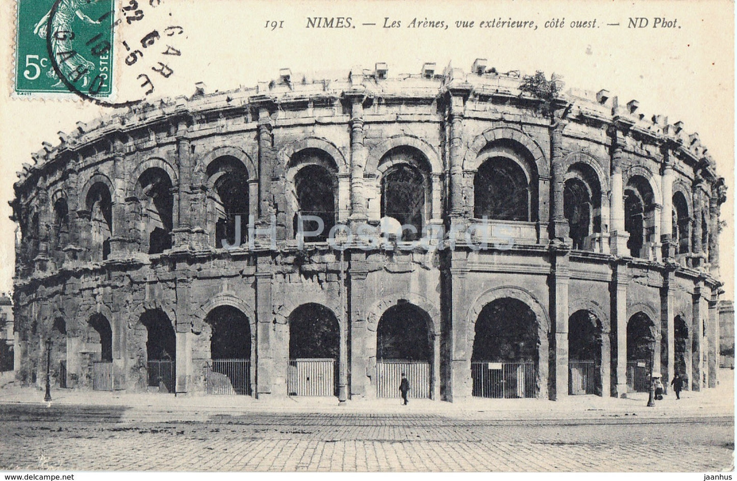 Nimes - Les Arenes vue exterieure - cote ouest - ancient world - 191 - old postcard - 1910 - France - used