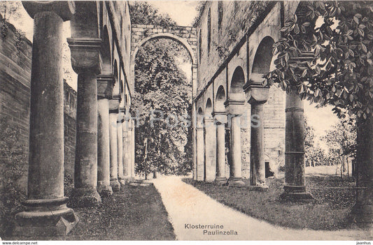 Klosterruine Paulinzella - Gasthaus Menger - old postcard - Germany - unused - JH Postcards