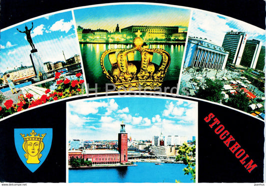 Stockholm - multiview - City views - Dino Sassi - Sweden - used - JH Postcards