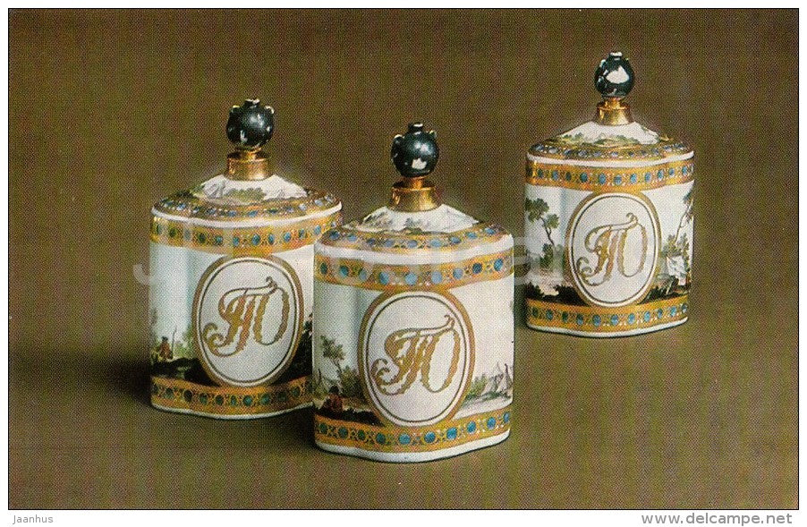 Scent-Bottle-Shaped Snuff Boxes , 1760s - Russian Snuff-Boxes in Hermitage - 1985 - Russia USSR - unused - JH Postcards