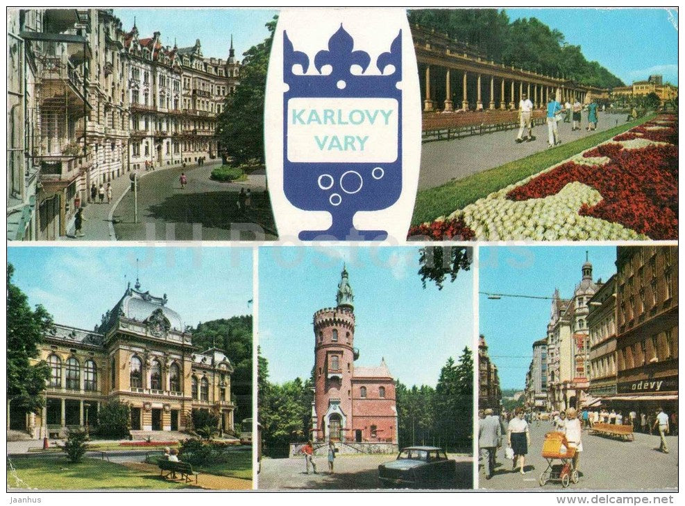 Karlovy Vary - Karlsbad - spa - architecture - Czechoslovakia - Czech - used 1978 - JH Postcards