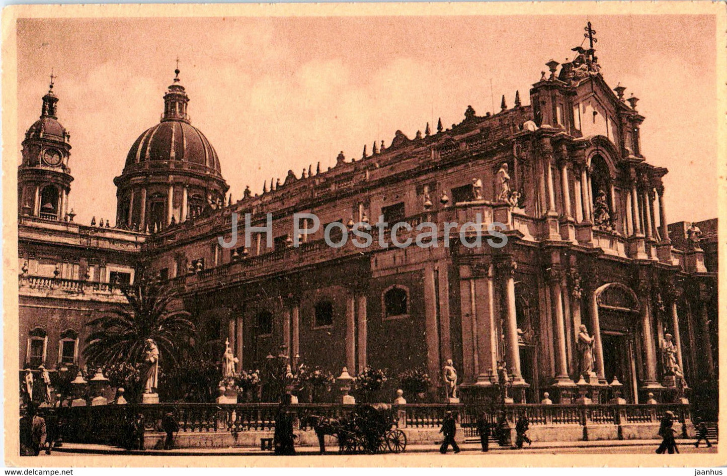 Catania - Il Duomo - cathedral - 8 - old postcard - Italy - unused - JH Postcards