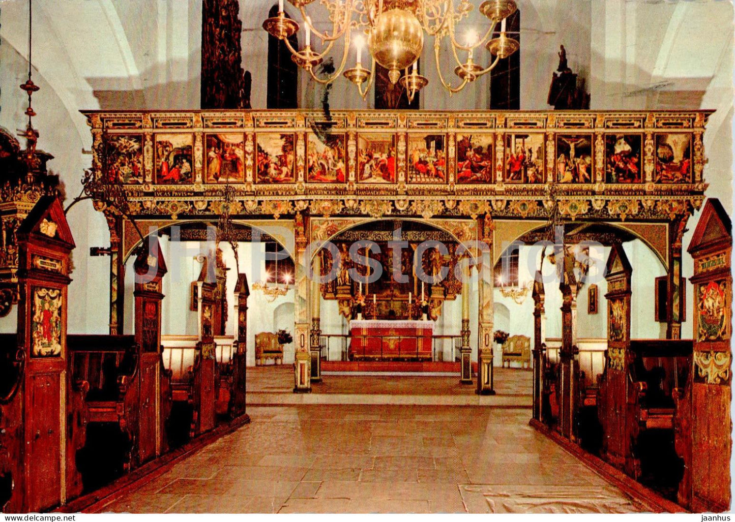 Tonder - Interior fra Tonder Kirke - church - 149 - 1977 - Denmark - used - JH Postcards