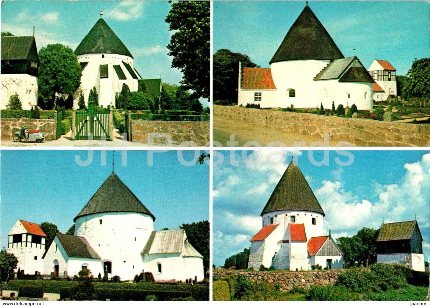 Bornholm - Osterlars Rundkirke - Nyker rundkirke - Nylars rundkirke - round church - 1981 - Denmark - used - JH Postcards