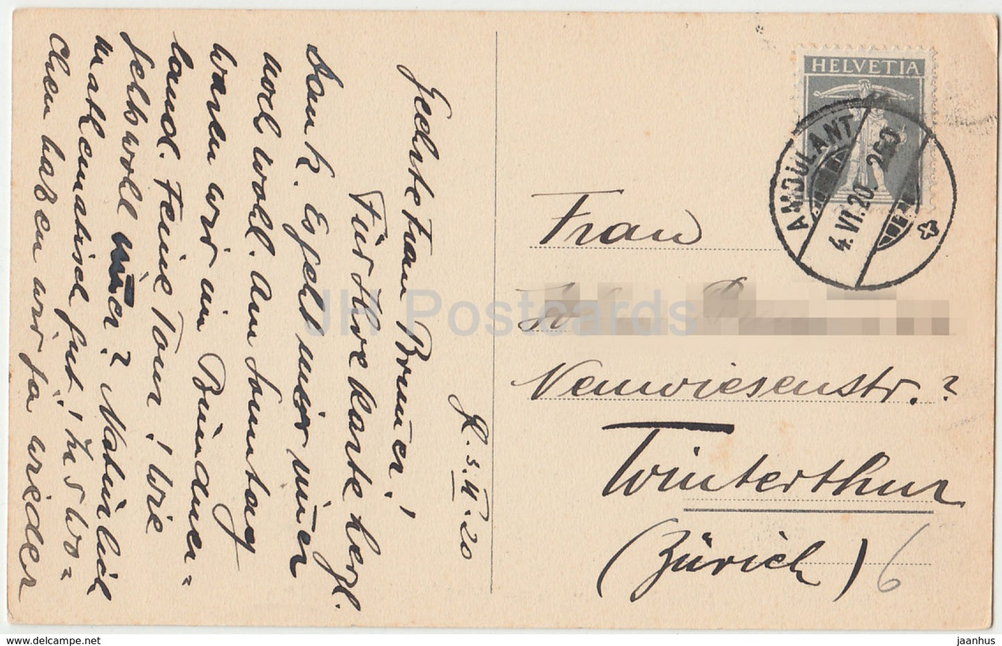 Scweizerisches Land-Erziehungsheim Schloss Glarisegg - Switzerland - 1920 - used