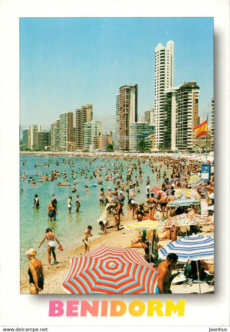 Benidorm - Playa de Levante - beach - 85 - 1997 - Spain - used - JH Postcards